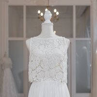 Bridal Top FLORENTINA in finest floral lace