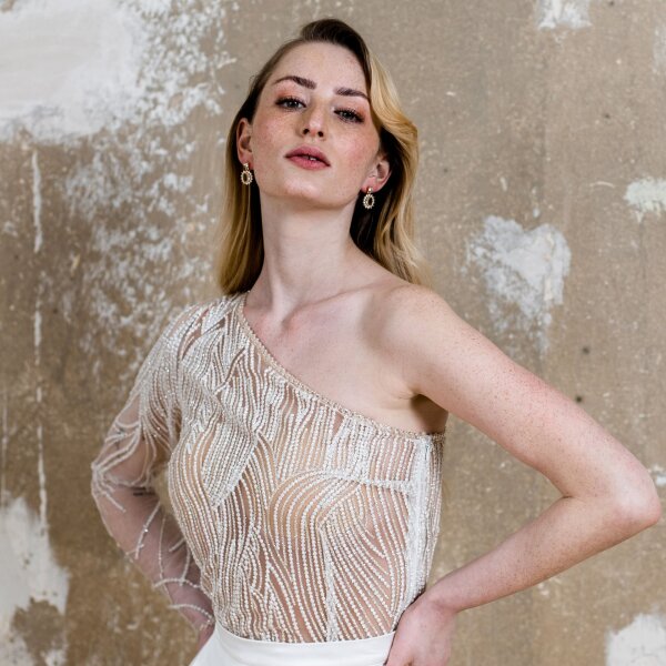 Bridal bodysuit VERENA with glitter lace