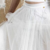 LAURA bridal tulle skirt with leaf lace