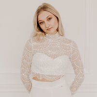 Bridal top SAMANTHA in sequin lace